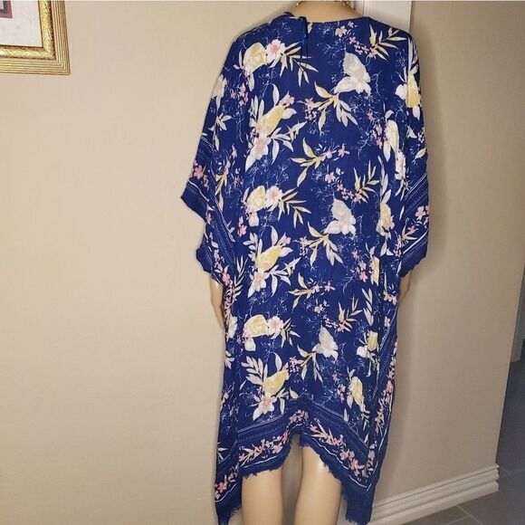 American eagle blue floral print kimono - Picture 7 of 12